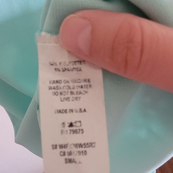 Guess squareneck scalloped hem dress Women's size small Mint - Picture 5 of 6